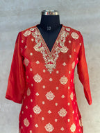 PREMIUM  PLAZO SET WITH ZARDOSI