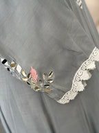 Elegant Embroidered Anarkali Set with Lace Dupatta