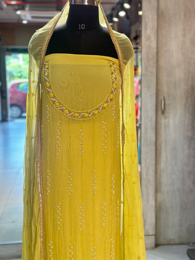 PURE ORGANZA HANDWORK SUIT SET