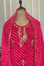 Ethnic Leheriya Handwork Suit Set