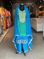 STRAIGHT BHANDEJ SUIT SET