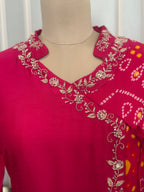 Traditional Bandhani Angrakha Kurta Set with Dupatta ✨