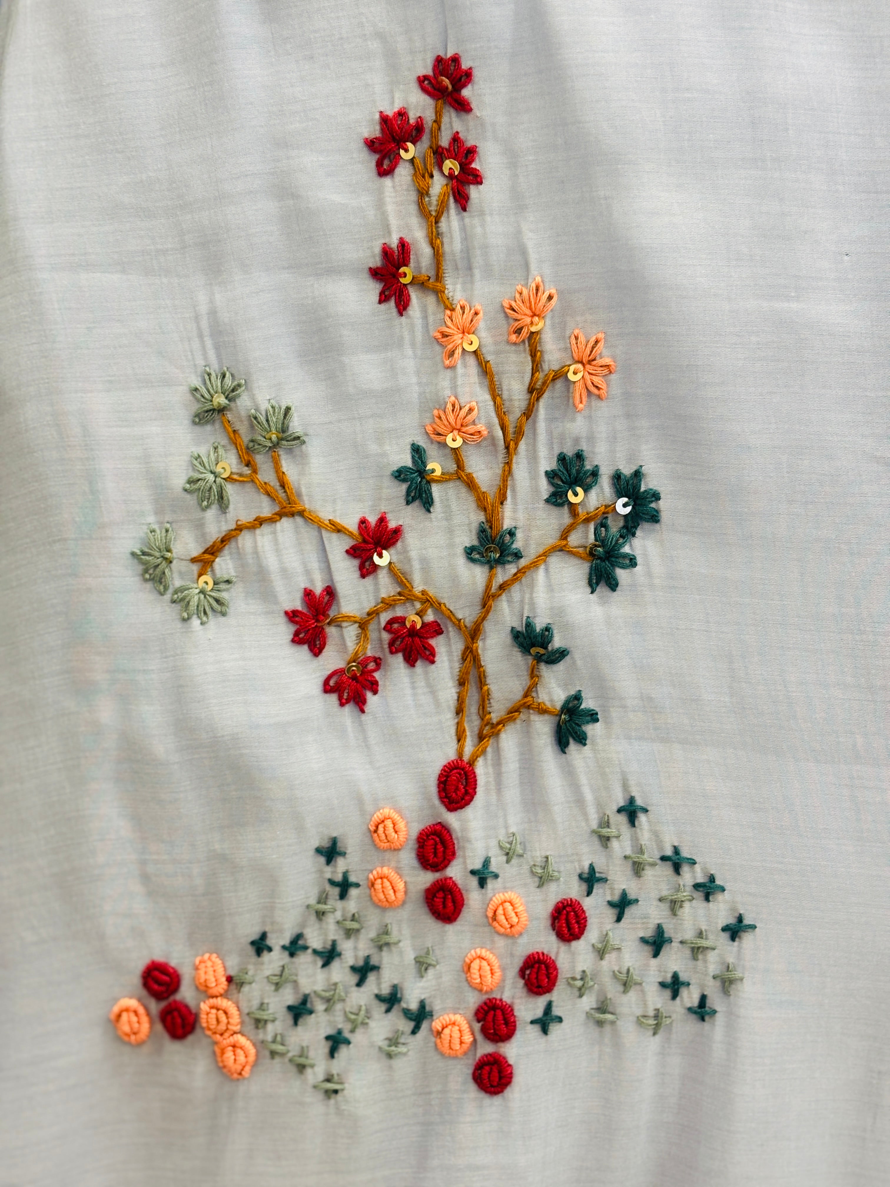 Hand Embroidered Three piece Suit Set