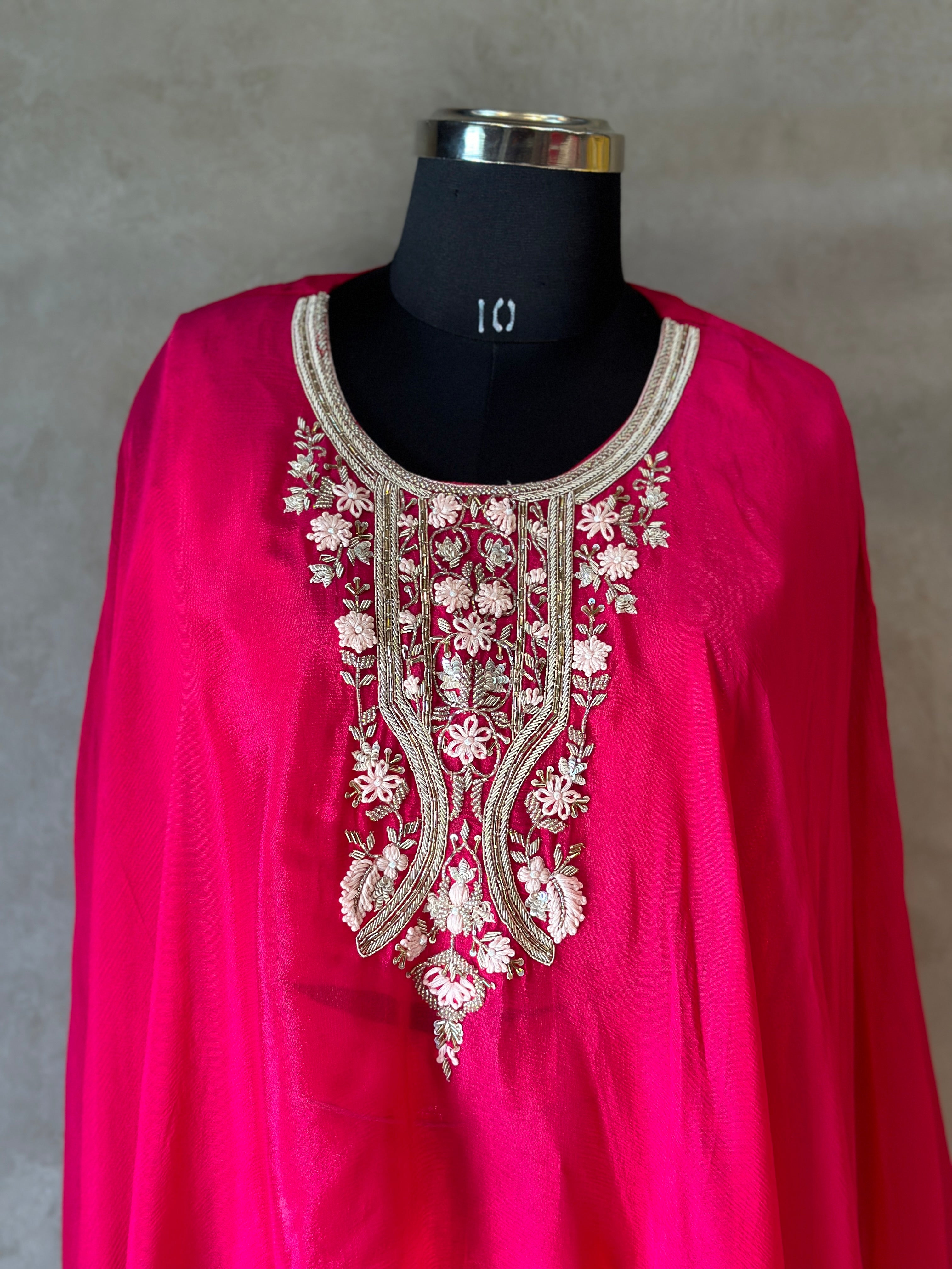 PURE CHINNON HANDWORK KAFTAN SET