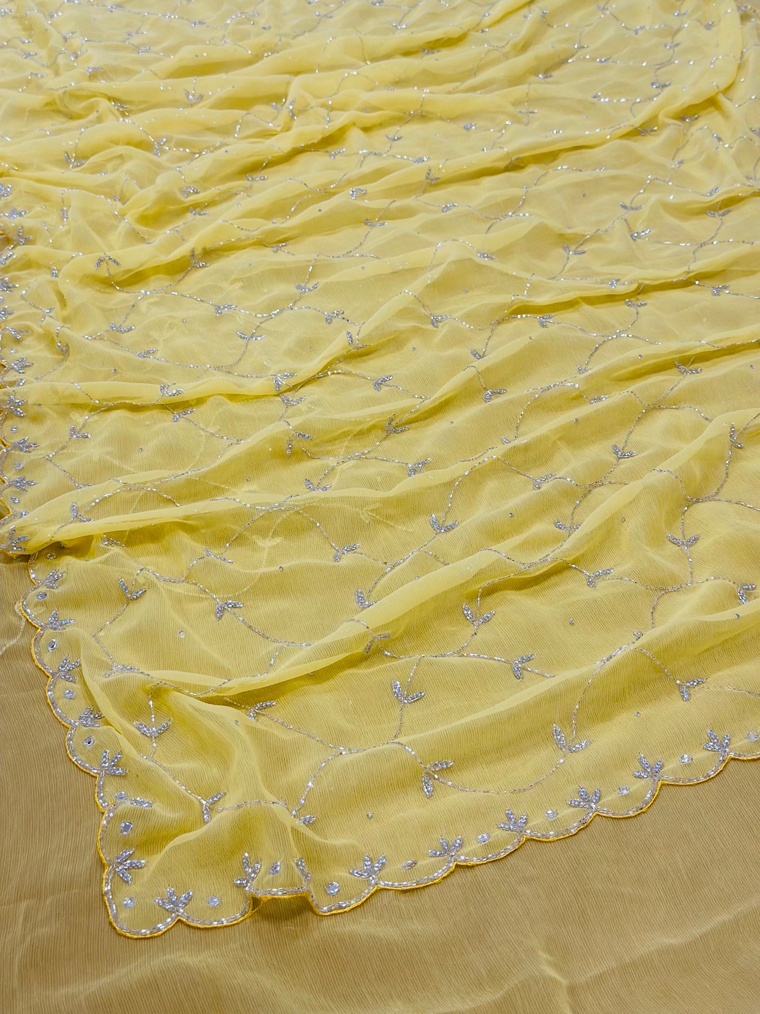 Beautiful Jaal Handwork Saree