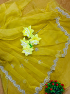 BEAUTIFUL SHADES OF HANDWORK SAREE