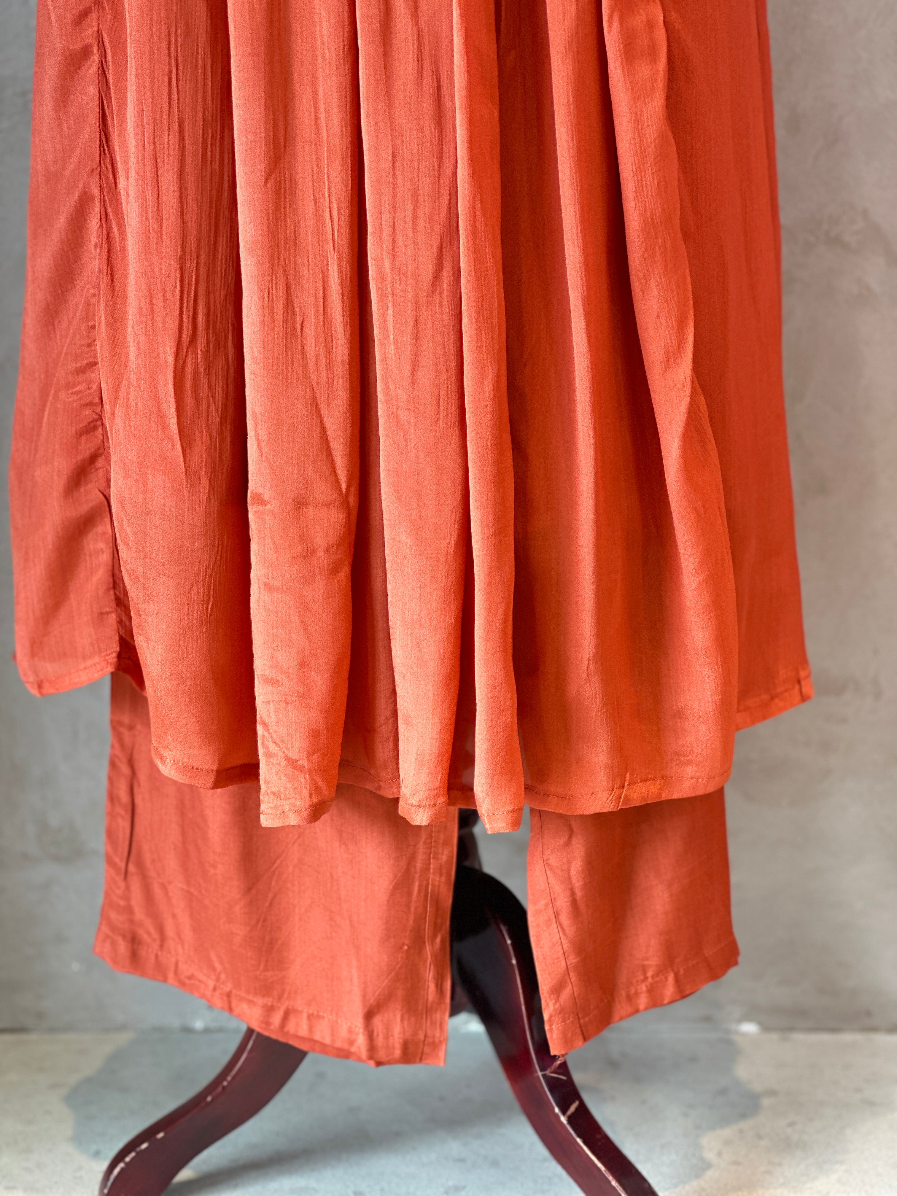 PURE CHINON HANDWORK SUIT