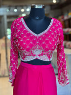PRE DRAPPED HEAVY HANDWORK SAREE
