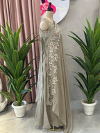 Elegant Handwork Gown Set with Designer Dupatta
