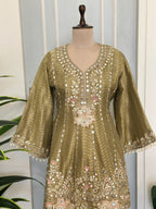 Premium Mirror Handwork Kurta Pant Dupatta Set