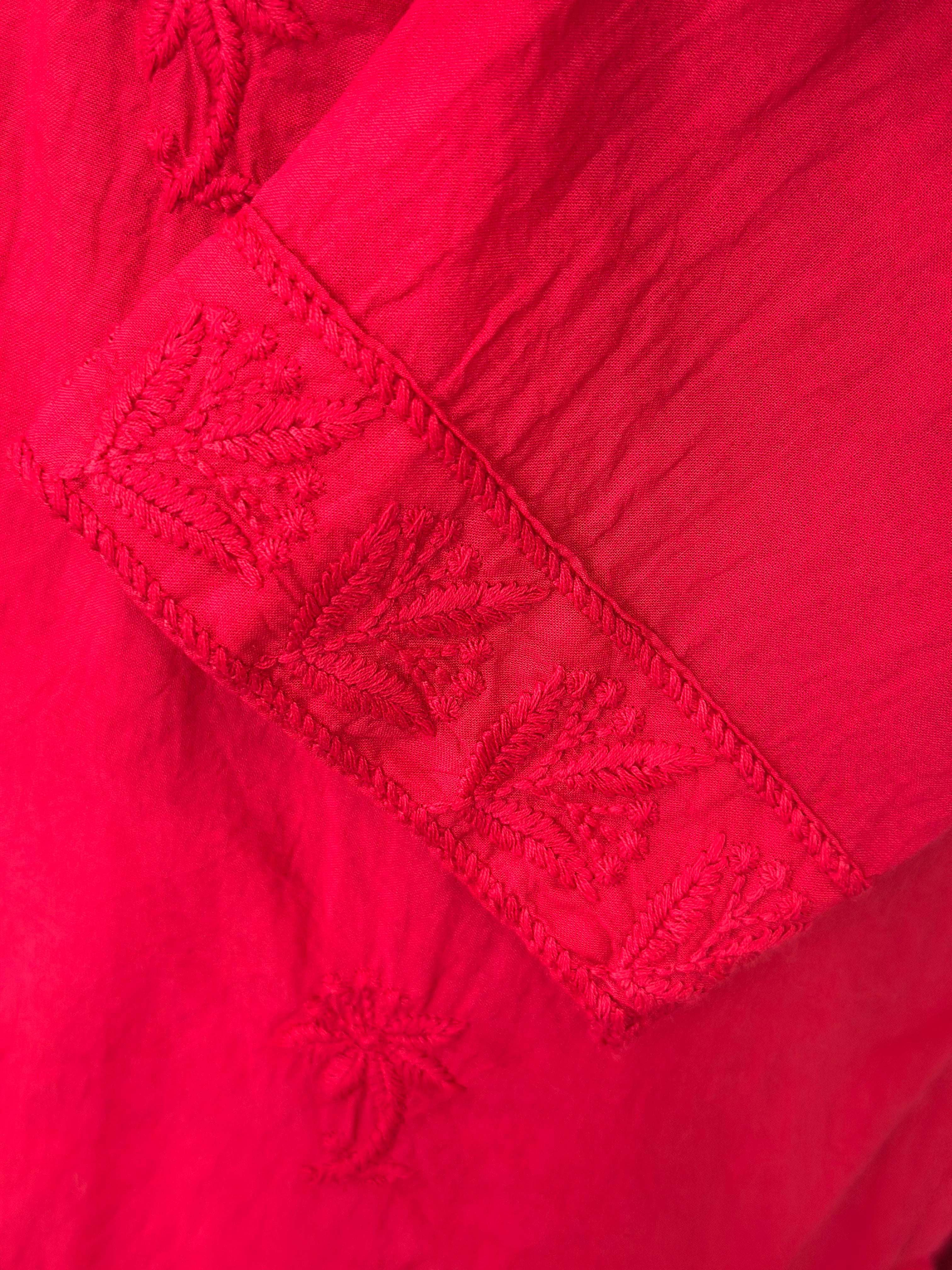 Elegant Cotton Embroidered Kurta Set with Dupatta