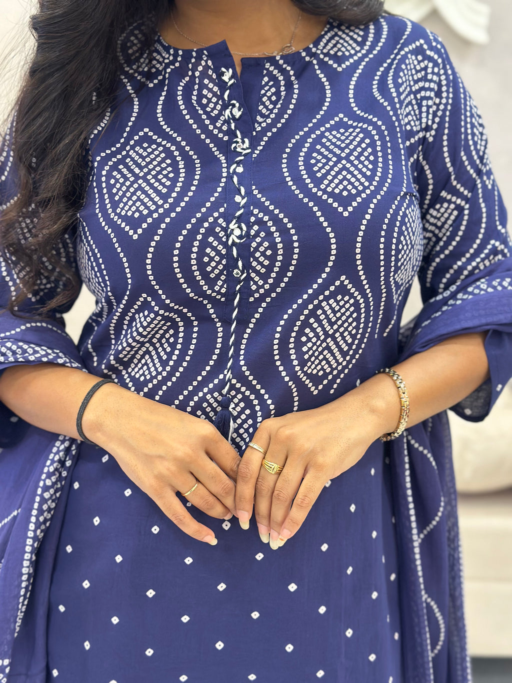 Traditional Bandhej Print Farshi Kurta Set