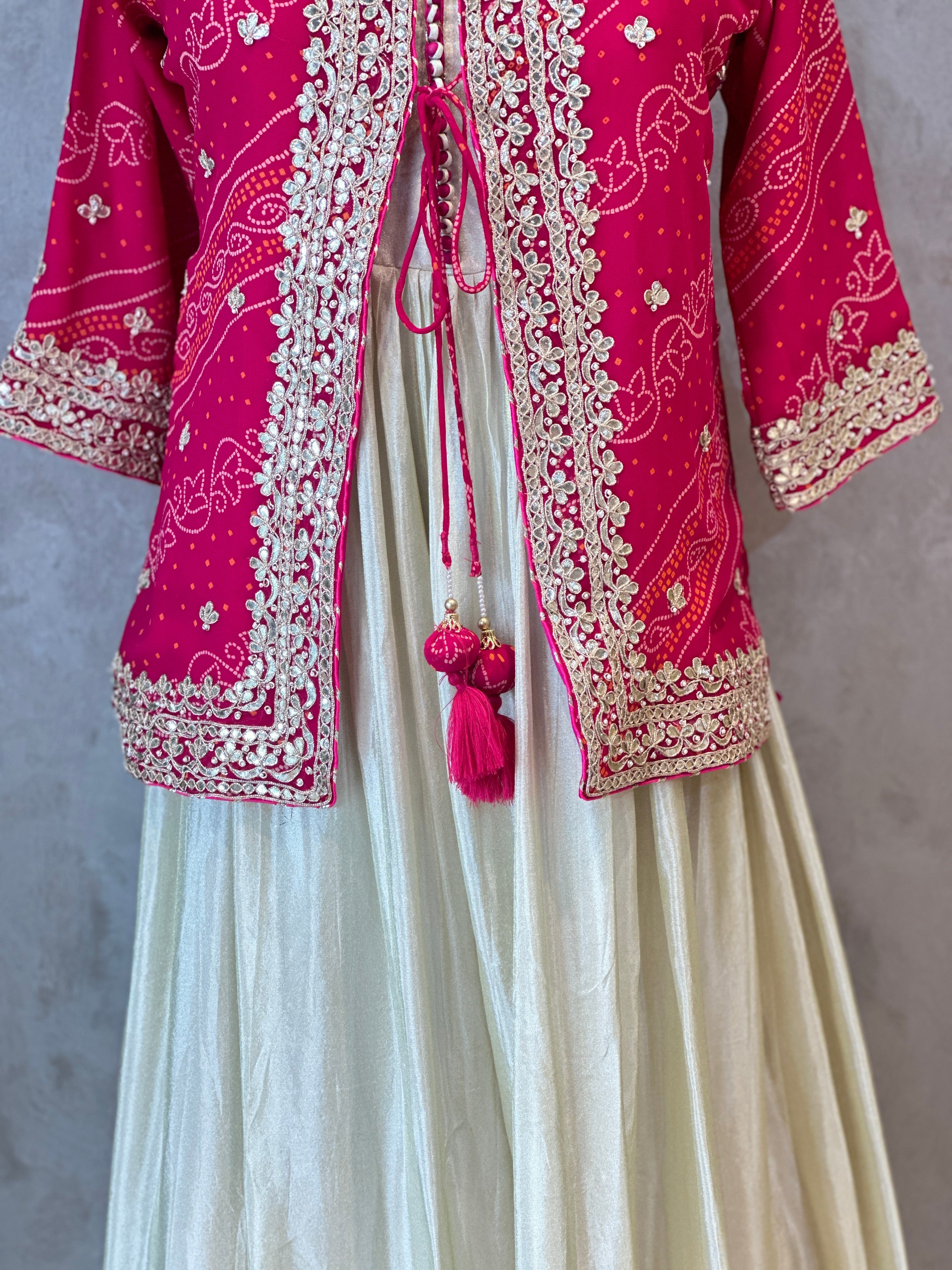 INDO-FUSION GOTA PATTI HANDWORK JACKET SET