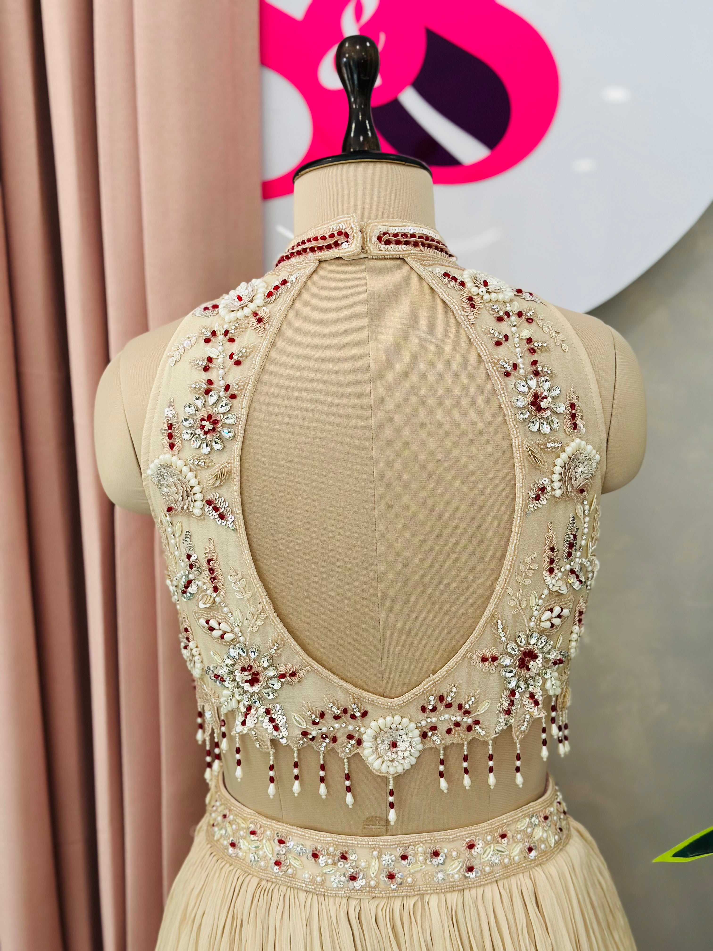 Premium Handwork Lehnga with Layered Dupatta