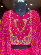 INDO-FUSION BHANDEJ LEHNGA SET