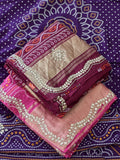 ✨Royal Bandhej Saree with Premium Gota Patti Detailing ✨