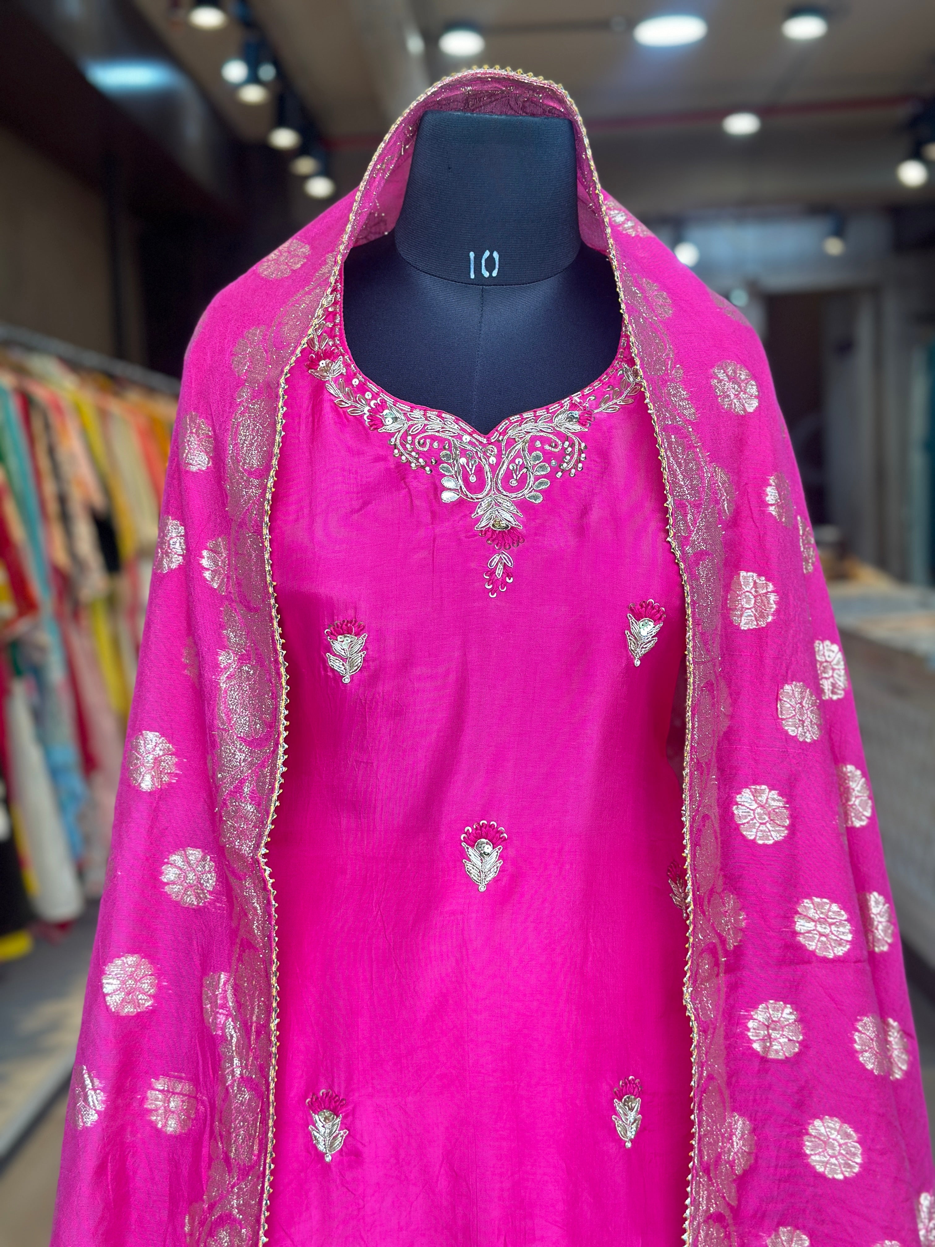 BEAUTIFUL ZARDOSI HANDWORK SKIRT SET