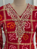 Premium gajji silk hand work skirt set