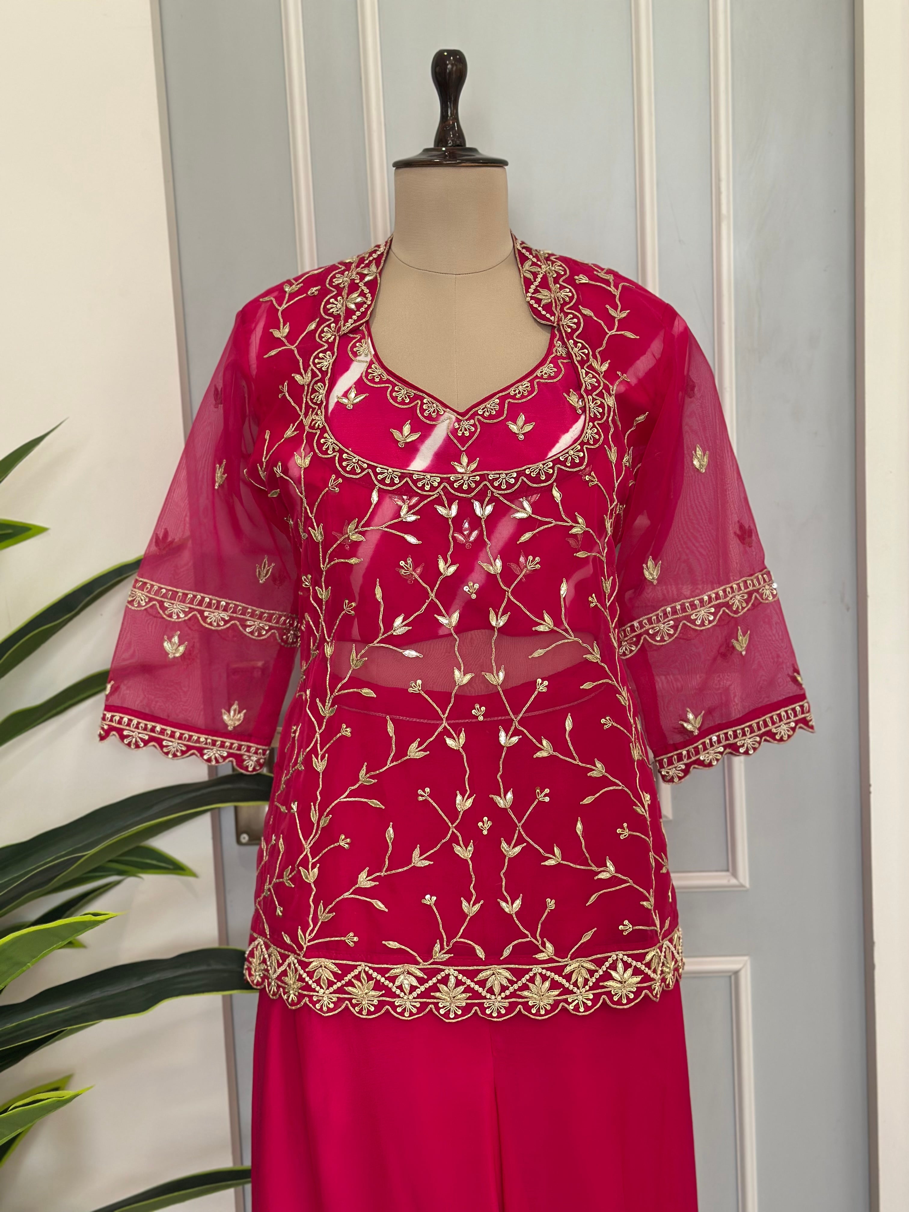 Gotapatti Handwork Designer Plazo Set