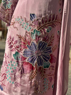 PURE CHINON HANDWORK PLAZO SET