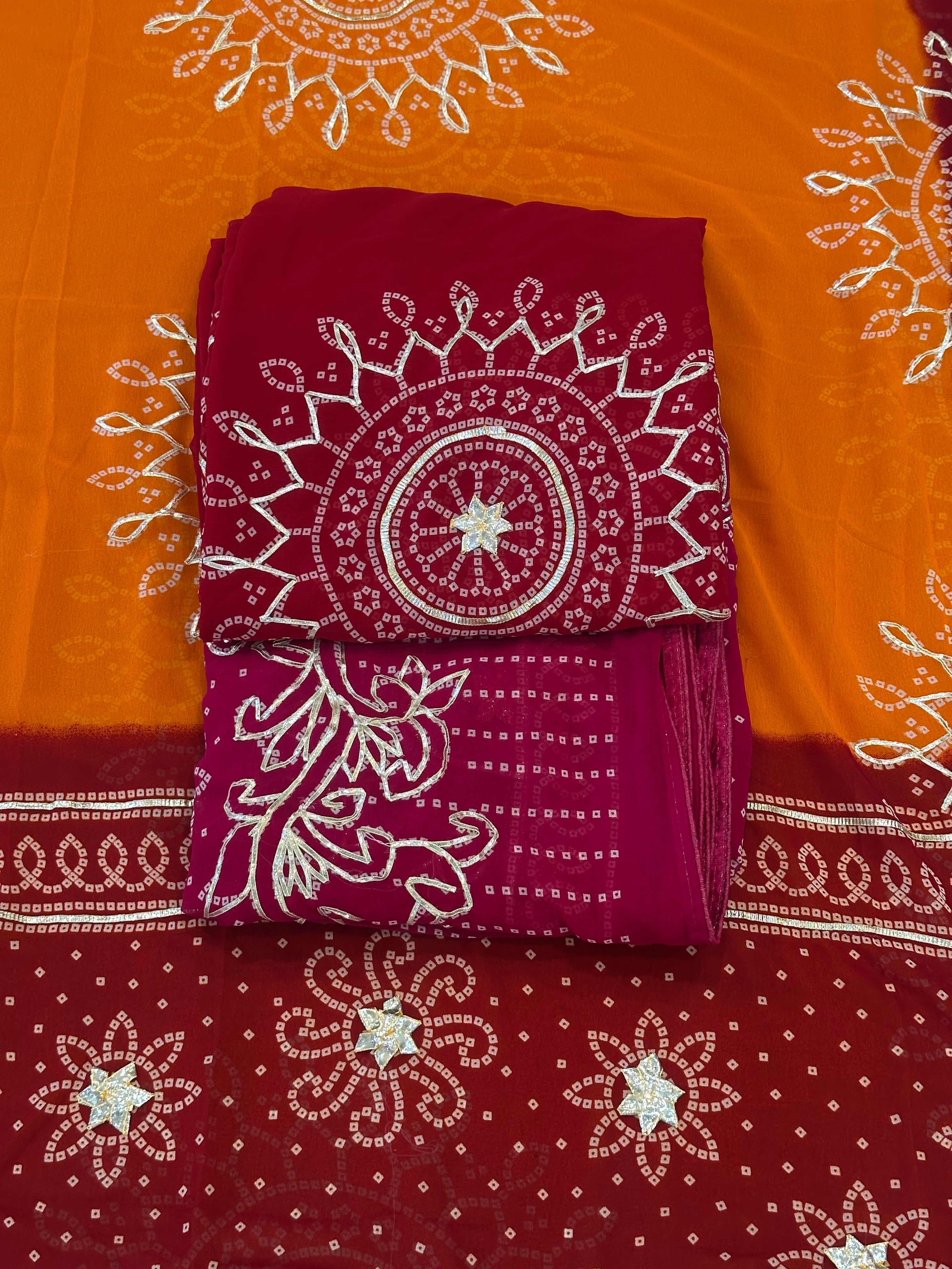 ✨ Ethnic Elegance Gota Work Saree ✨