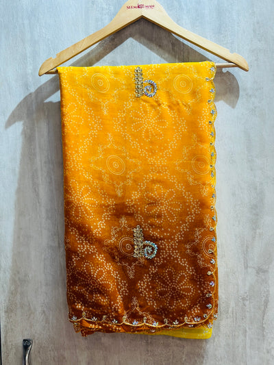 OMBRE HANDWORK BHANDEJ SAREE