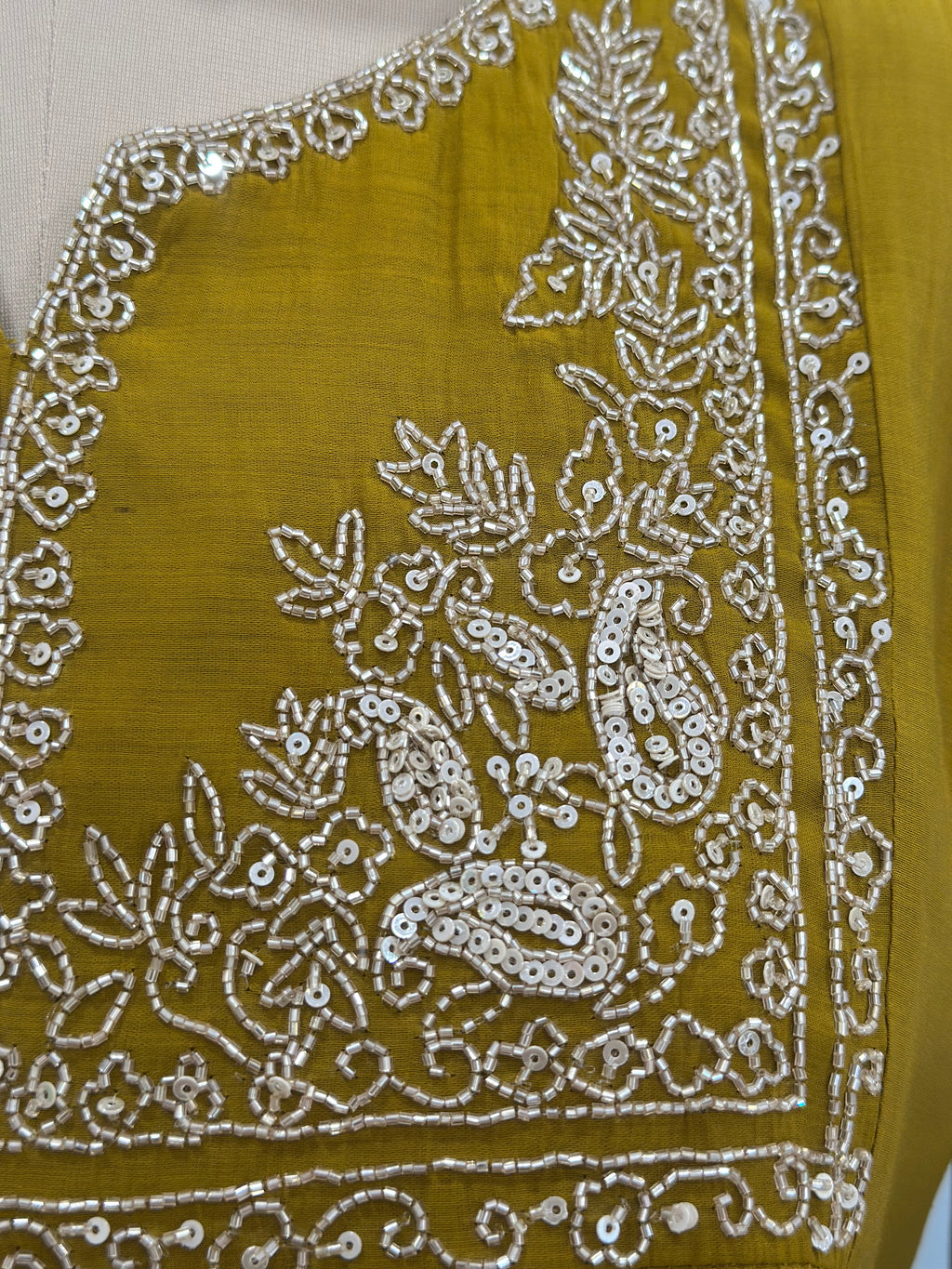 Beautiful Anarkali In Pure Mal Chanderi With Handwork
