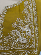 Beautiful Anarkali In Pure Mal Chanderi With Handwork