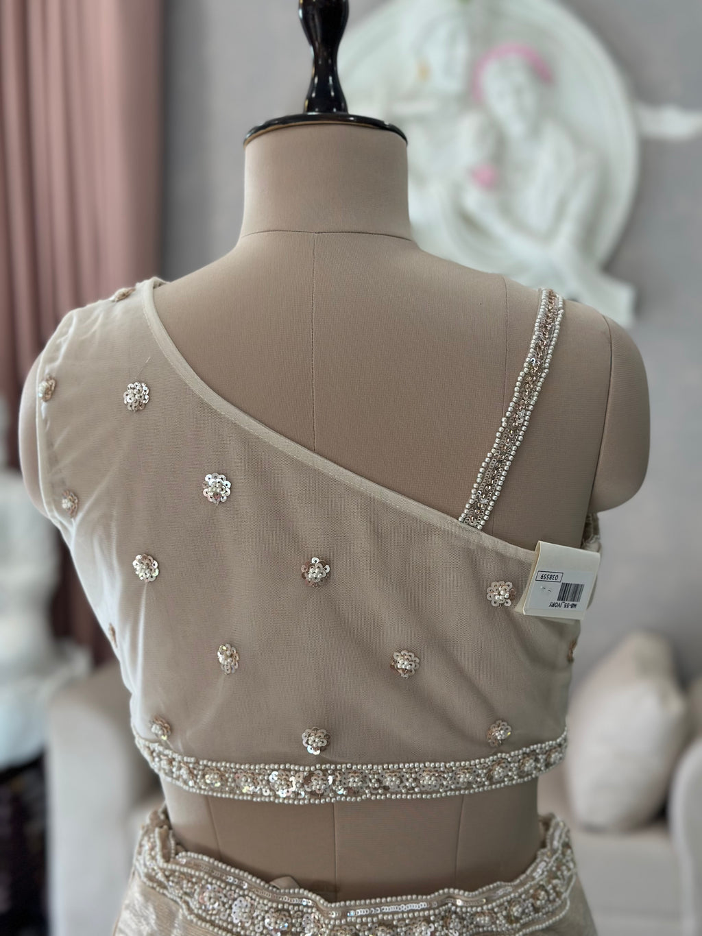 Glamour Pearl Work Saree Set