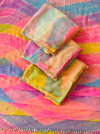 Ethnic Multishade Georgette Saree with Cutdhana & Gota Work