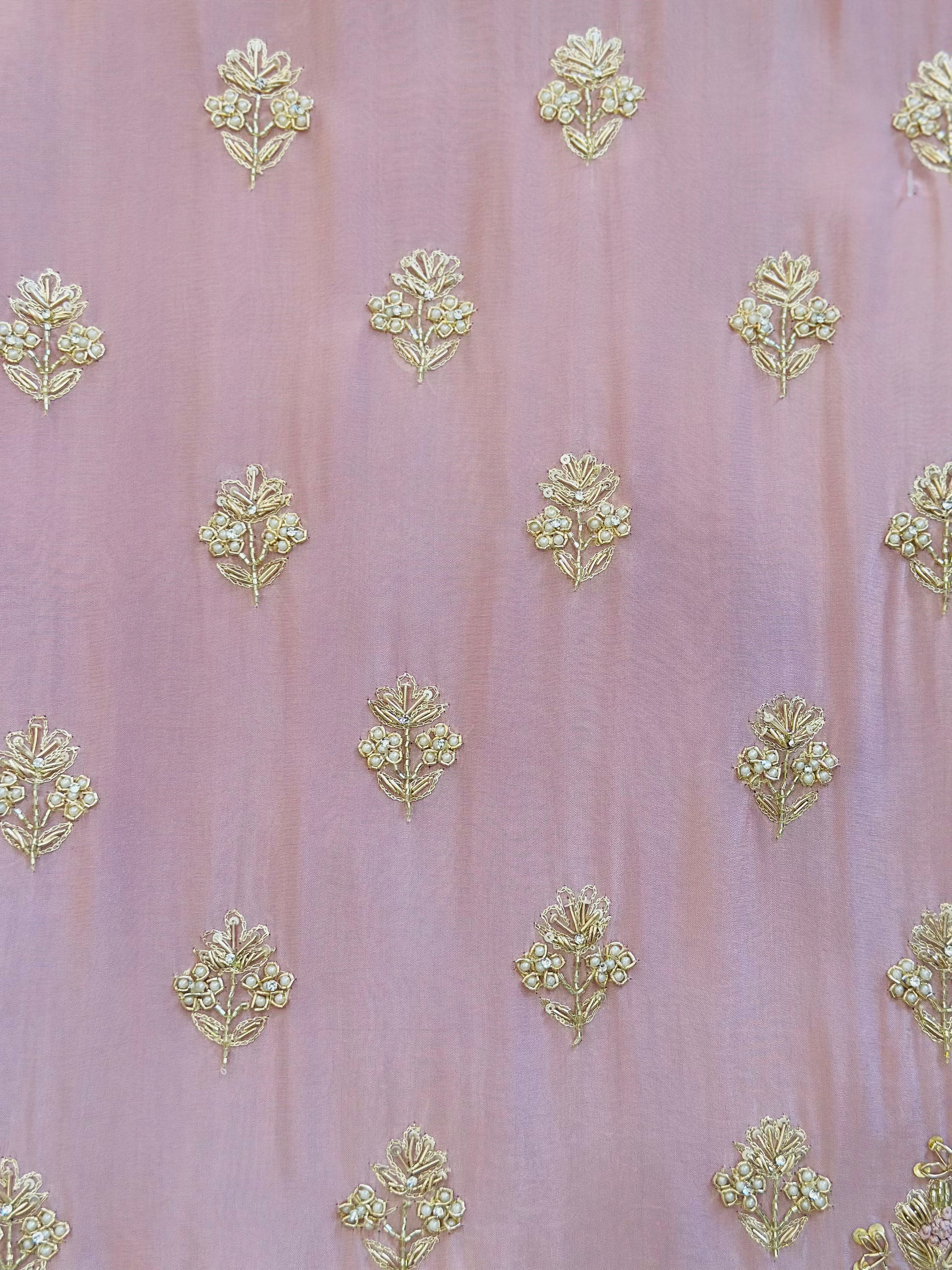 Premium Unstitched Crepe Handwork Suit