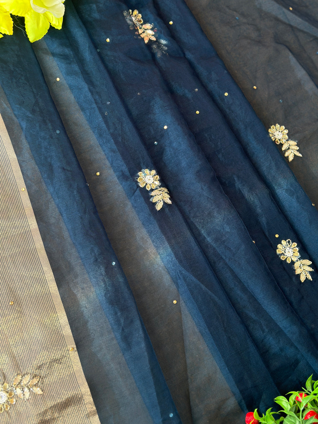 ORGANZA SAREE WITH PREMIUM HANDWORK