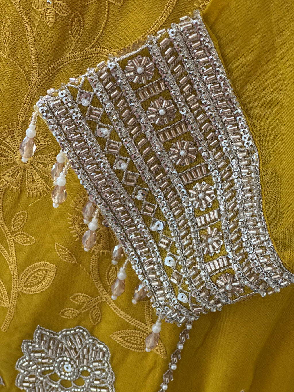 Trendy Farshi Suit Set With Heavy Handwork Detailing