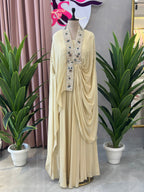 Royal Handwork Draped Gown
