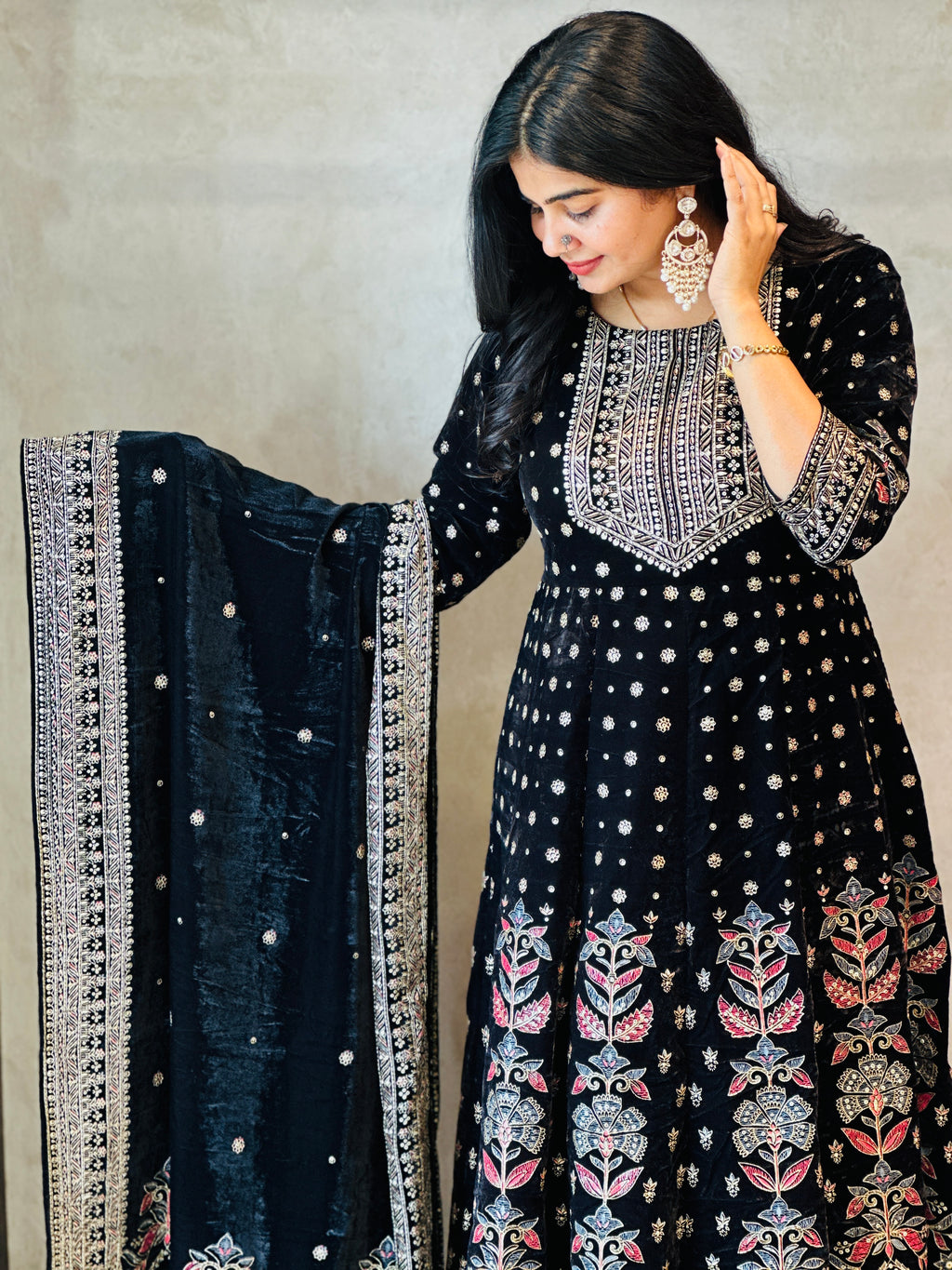 PREMIUM ANARKALI VELVET SUIT