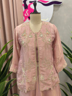 PREMIUM HANDWORK JACKET SET WITH DRAPE SKIRT