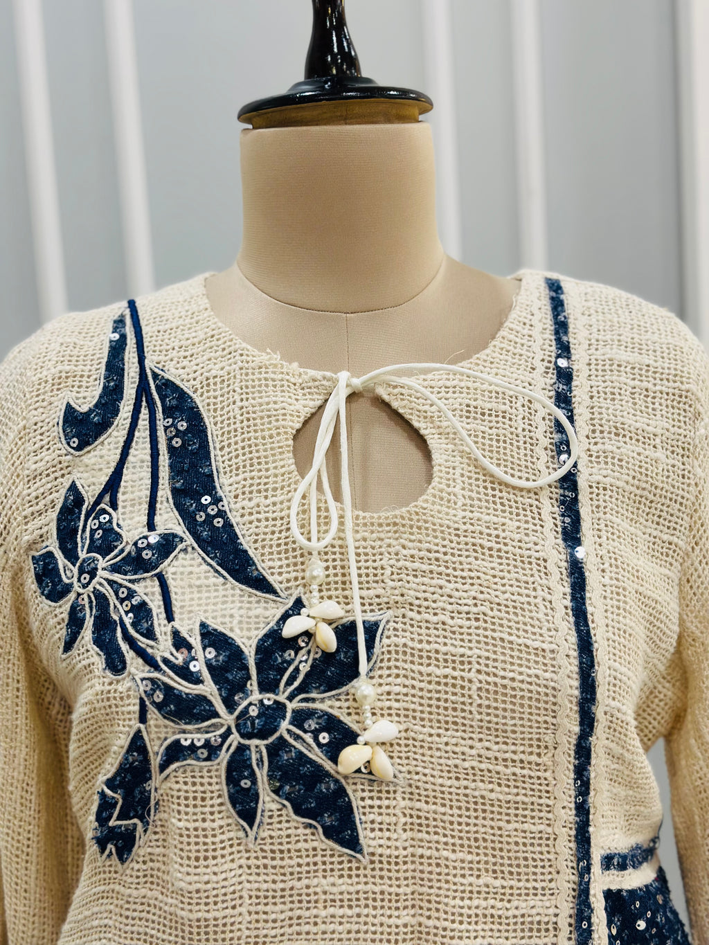 Pure Jute With Denim Co-ord Set