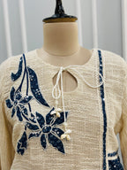 Pure Jute With Denim Co-ord Set