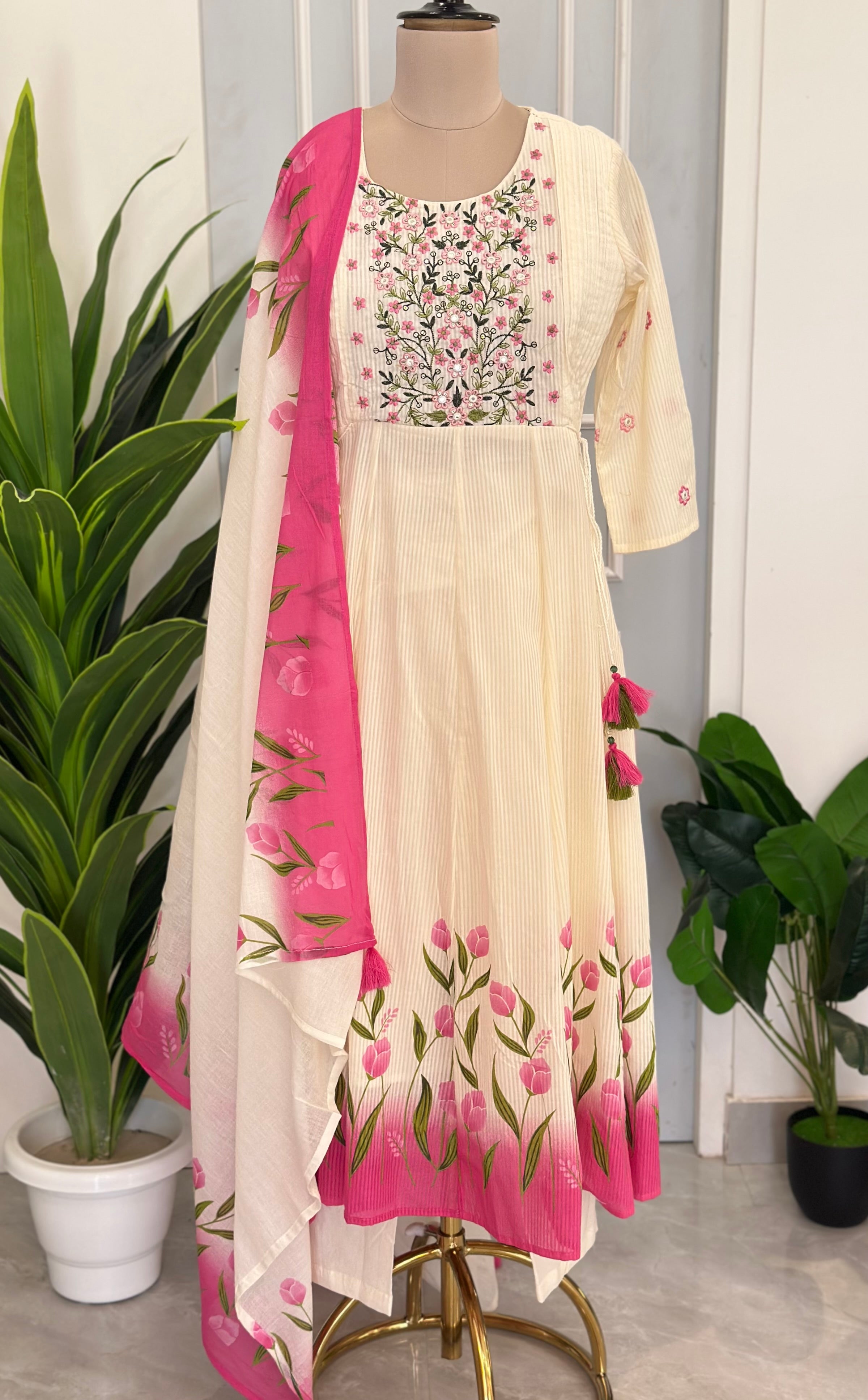 Premium Hand Painted & Embroidered Suit Set