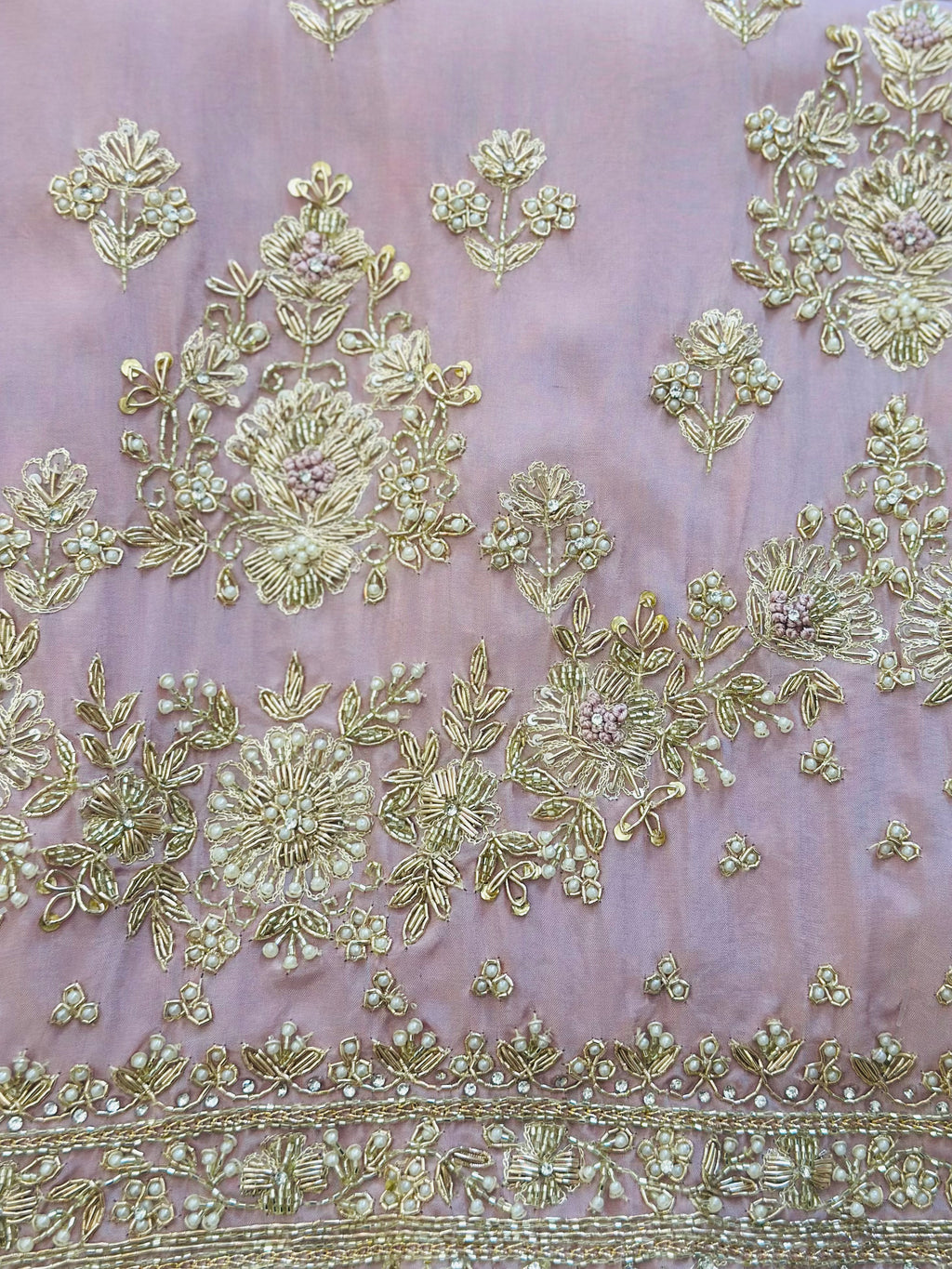 Premium Unstitched Crepe Handwork Suit