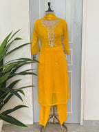 Elegant Gota Work Leheriya Suit Set