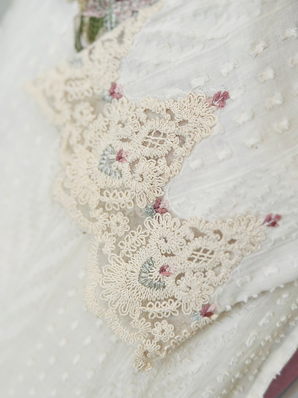 Premium Cotton Designer  hand Embroidered Suit Set