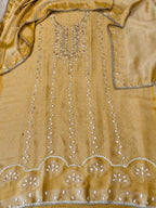 Premium Gota Patti Handwork Unstitched Suit Set