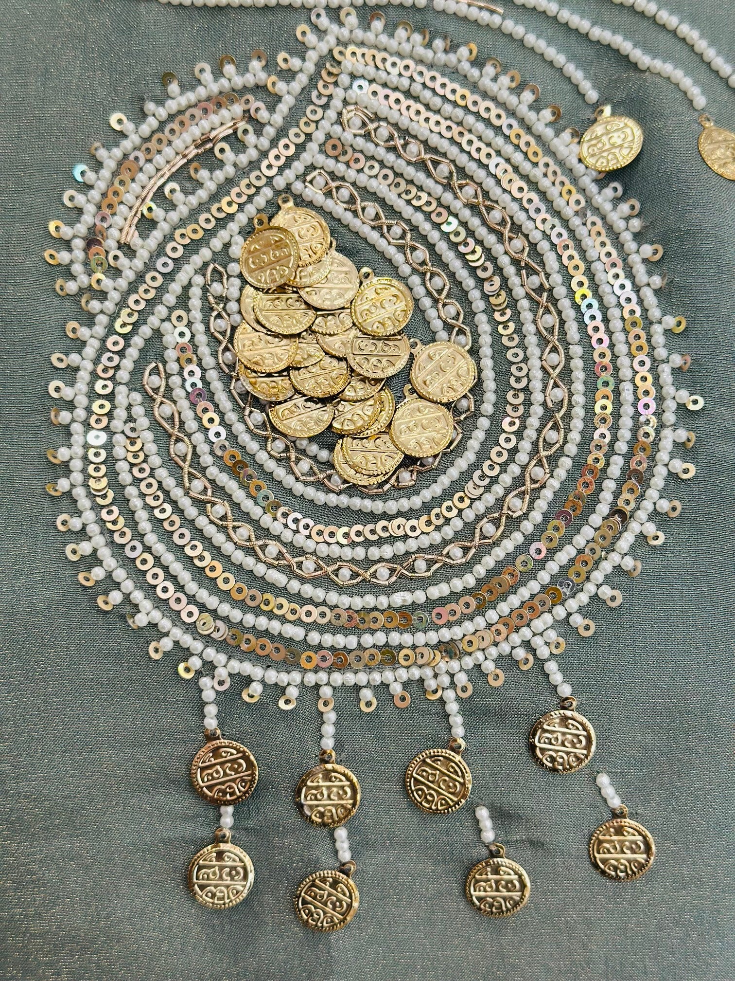 Premium Coin Work Indo-Western Co-ord Set