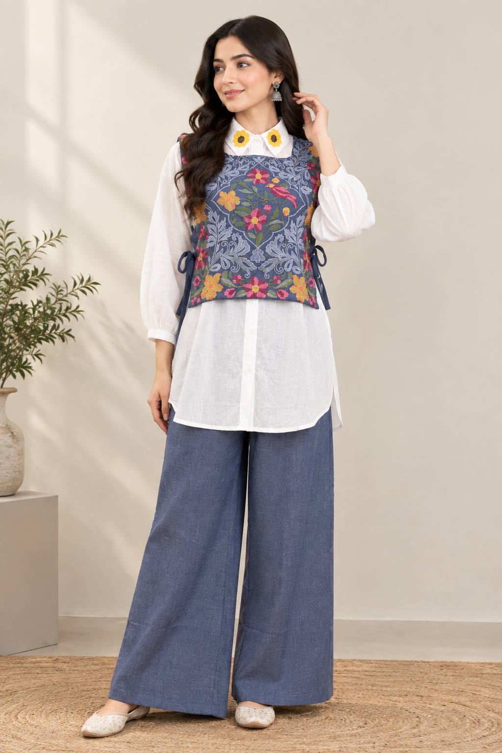 🌻Premium  floral Embroidered Cord Set🌻