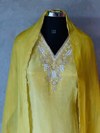 PURE ZARI TISSUE SUIT SET FOR RAKHI