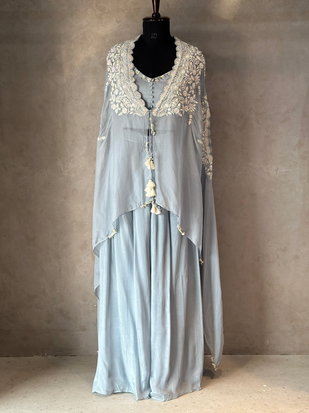 BEAUTIFUL PEARLS HANDWORK DESIGNER PLAZO SET