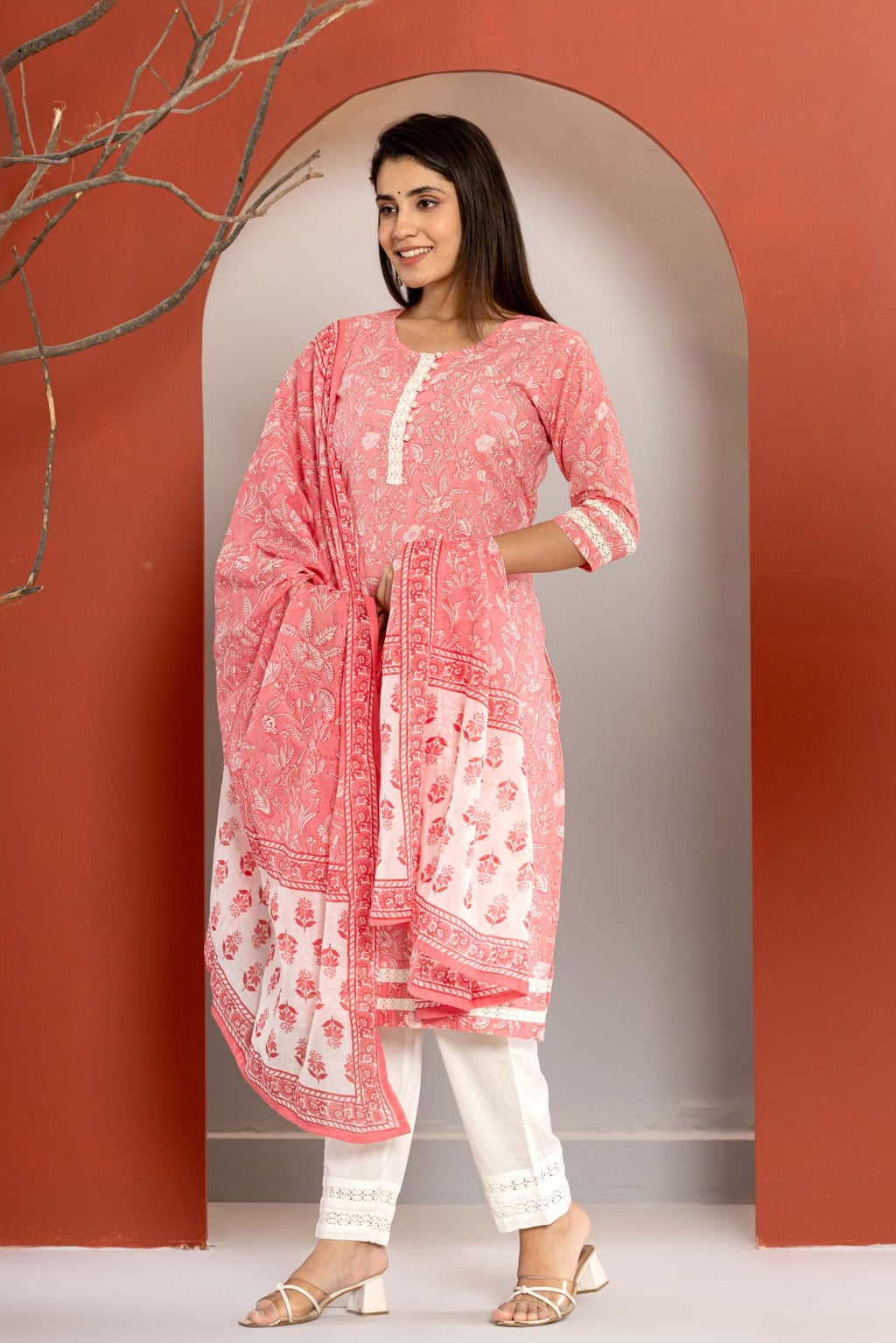PURE COTTON STRAIGHT SUIT SET