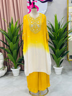 Ombre Handwork Kaftan Set