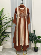 Elegant Embroidered Three-Piece Suit Set